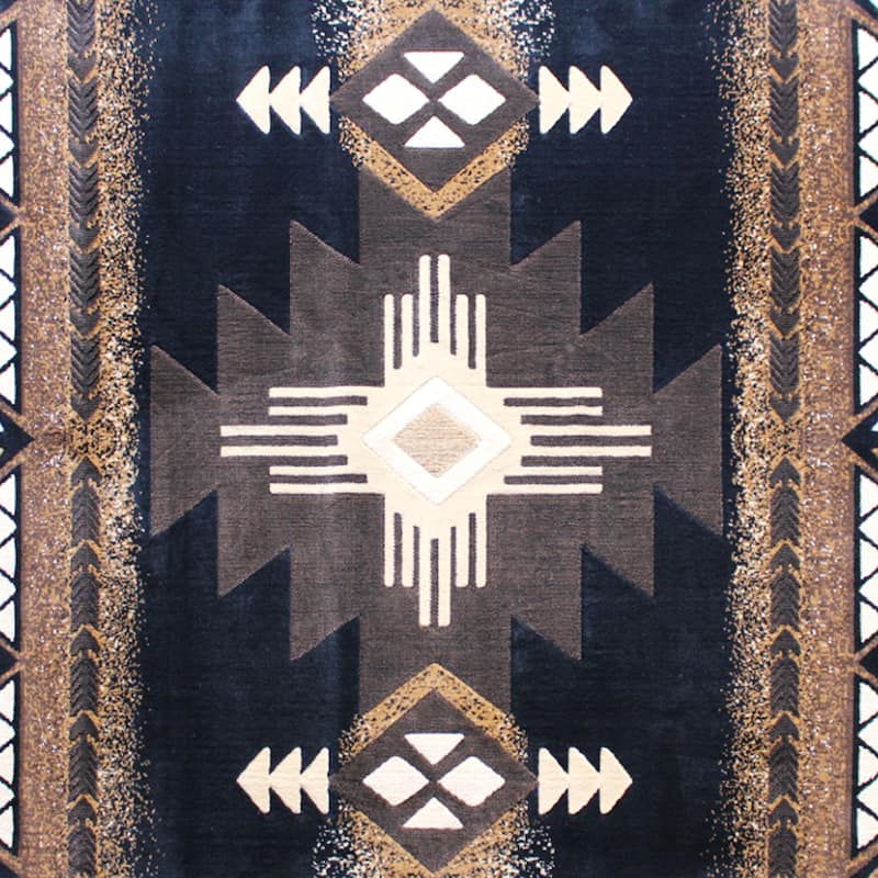 Traditional Southwestern Style Olefin Fiber Geometric Area Rug