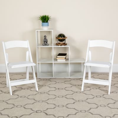 Vinyl-padded Wood Folding Chair (Set of 4)