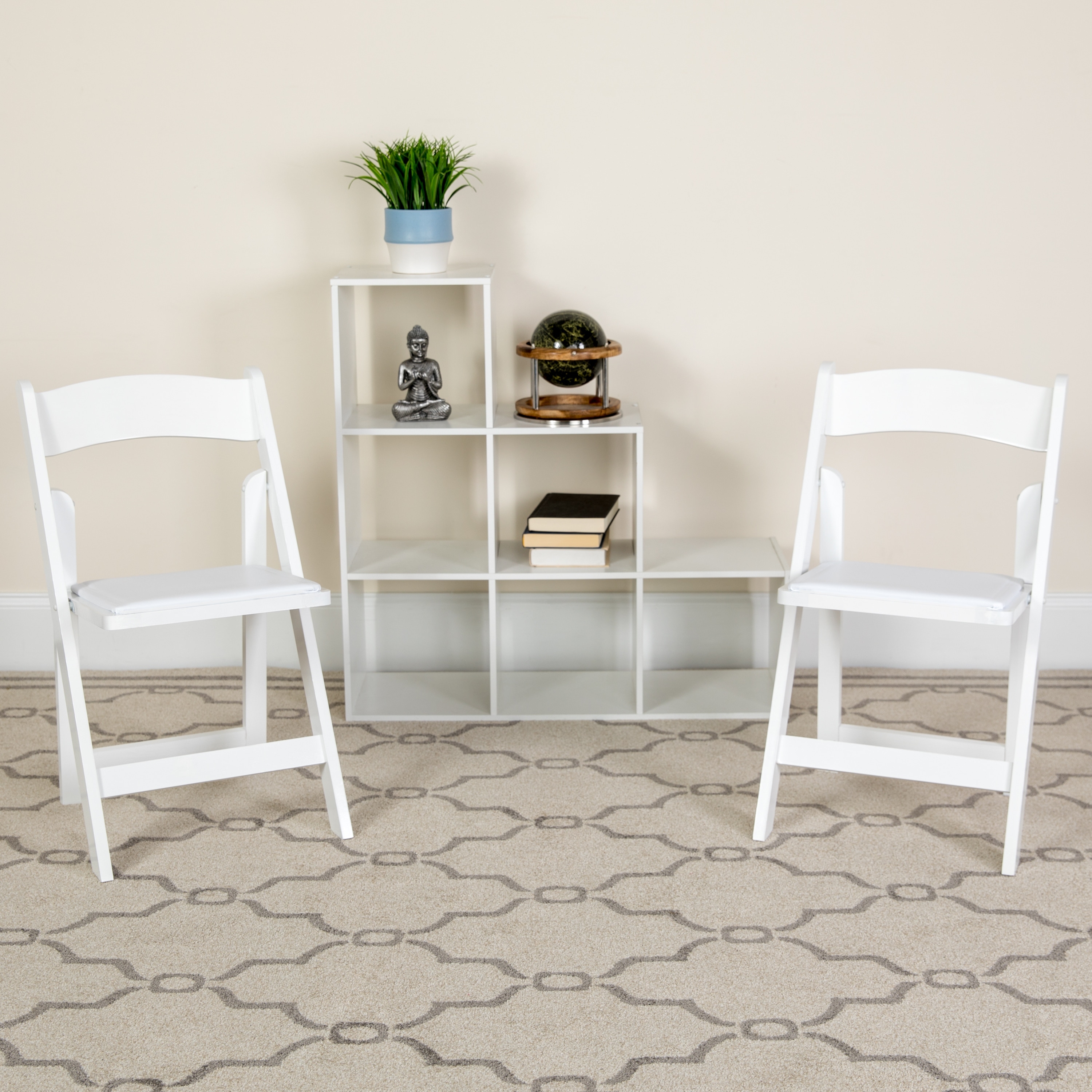 Vinyl-padded Wood Folding Chair (Set of 4)
