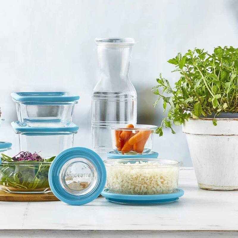 Bormioli Rocco Set of 2 Frigoverre Future Round Containers