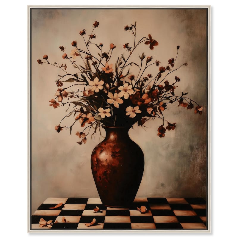 Antique Anthos Aria Canvas by Art Remedy - Silver - 16" x 20"