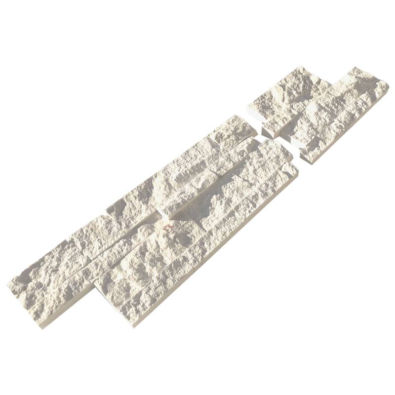 Fresca Limestone Split Face 6" x 24" Ledger Corner Mosaic