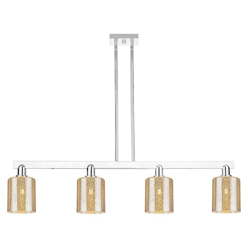 Innovations Lighting Endless Possibilities Arcadia - Cobbleskill - 4 Light 48" Stem Hung Island Light - Mercury/Polished Nickel