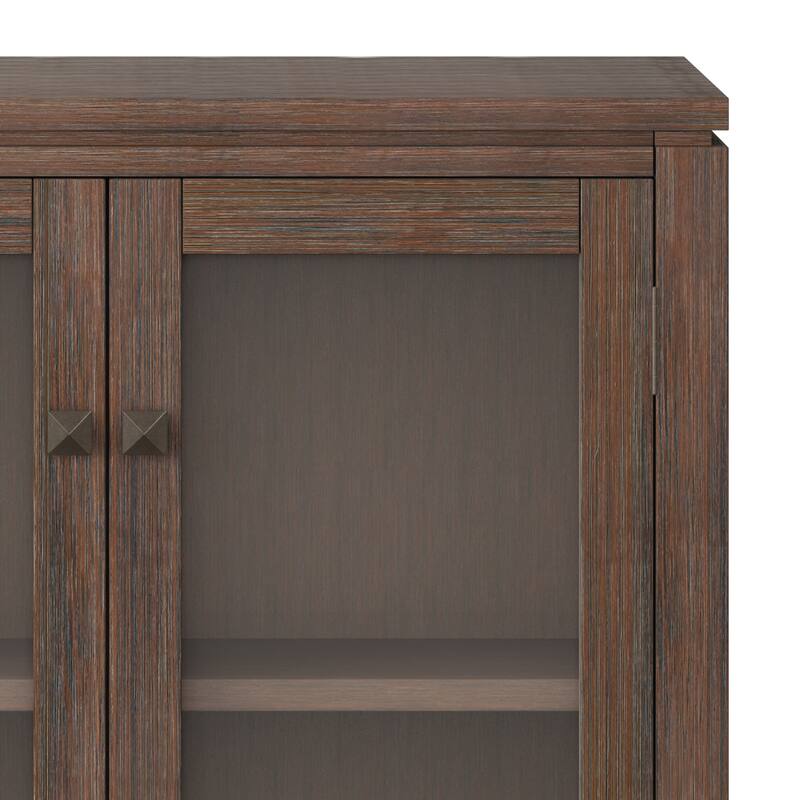 WYNDENHALL Essex SOLID WOOD 30 inch Wide Contemporary Low Storage Cabinet - 30"w x 14"d x 31" h