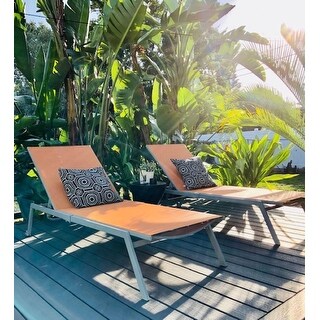 Corvus Torino Adjustable Sling Fabric Patio Chaise Lounge