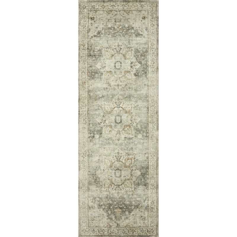 Alexander Home Juliet Vintage Ultra-Plush Medallion Area Rug - 2' 6" x 9' 9" - sage / beige - Runner