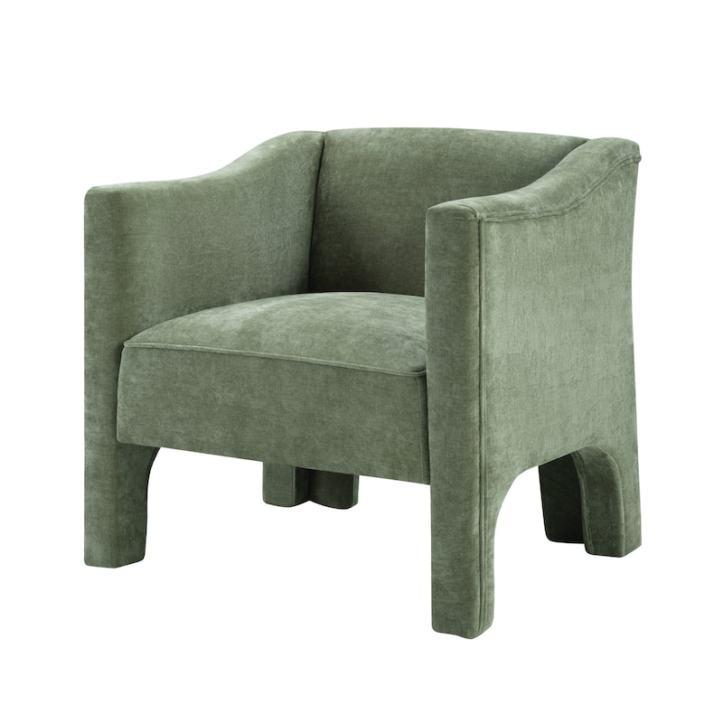 Christopher Knight Home - Barrel Modern Upholstered Accent Chair with Ergonomic Comfort.