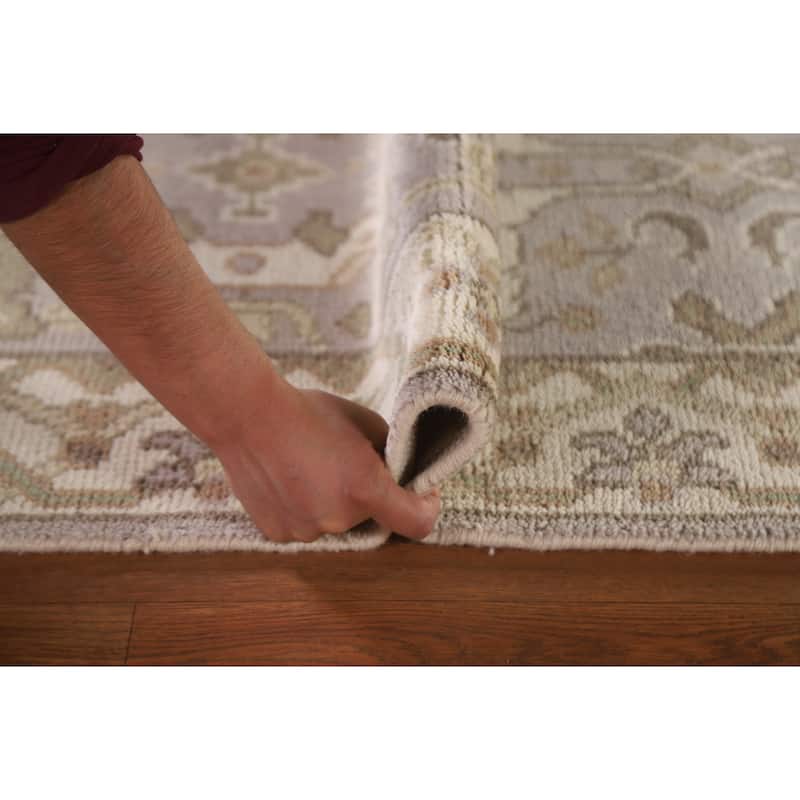 Oushak Style Runner Rug Hand-knotted Wool Carpet - 2'6"x 9'11"