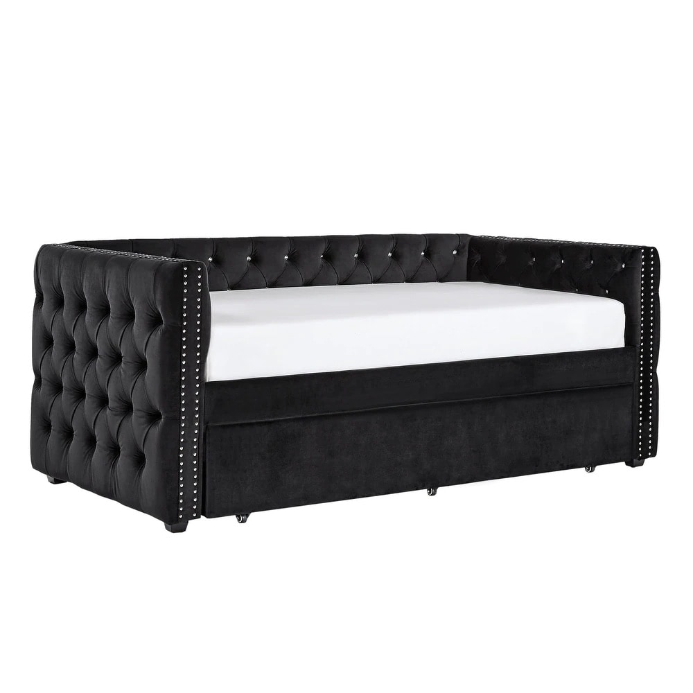 Knightsbridge Twin Tufted Nailhead Daybed by iNSPIRE Q Artisan