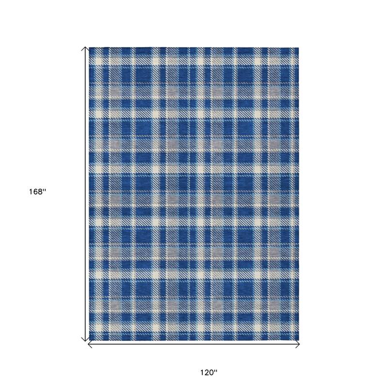 Alvasi Plaid Weather Resistant Blended Style Runner Outdoor Rug