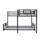 preview thumbnail 9 of 12, Black Modern L-shaped Metal Twin & Full Size Bunk Beds
