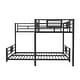 preview thumbnail 9 of 12, Metal Twin over Full Size Bed Frame, L-shaped Bunk Bed with Full Length Guardrail and Ladder for Children, Boys and Girls