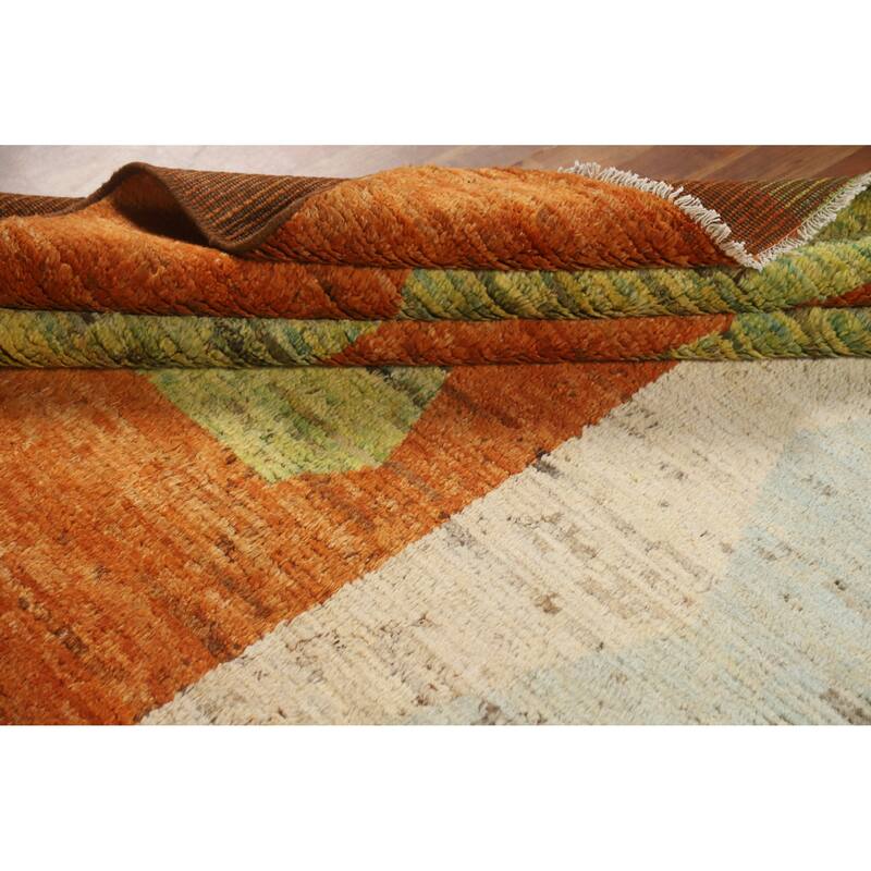 Moroccan Oriental Rug Hand-Knotted Bedroom Wool Carpet - 8'5" x 9'10"