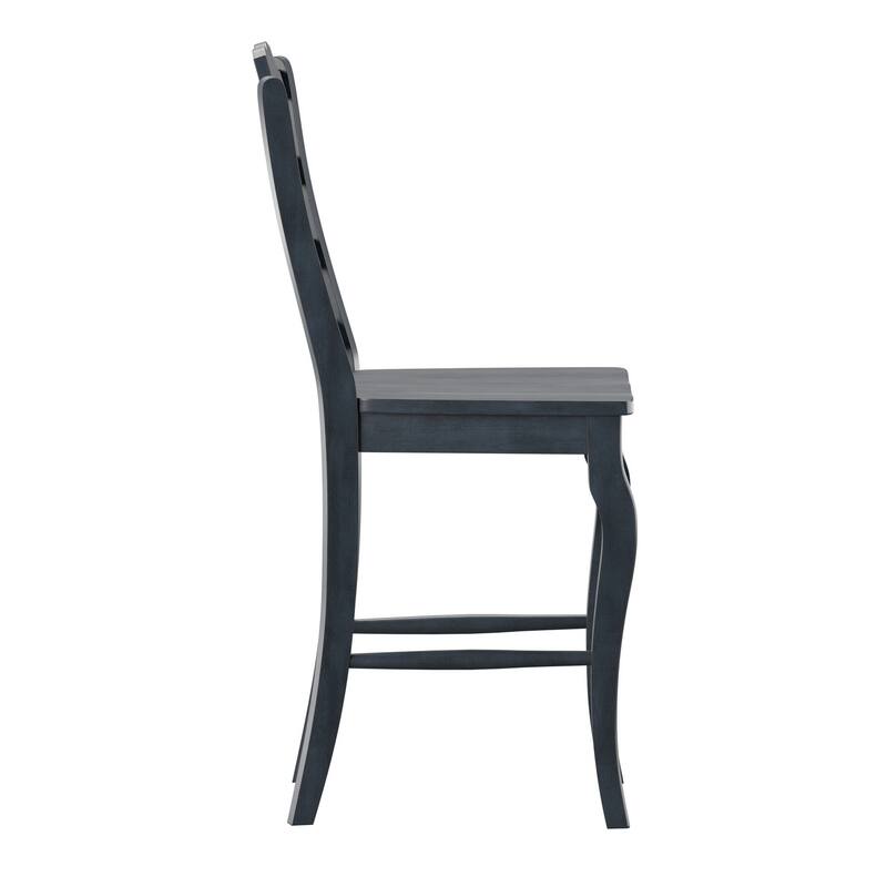 Eleanor French Ladder Back Wood Counter Chair (Set of 2) by iNSPIRE Q Classic