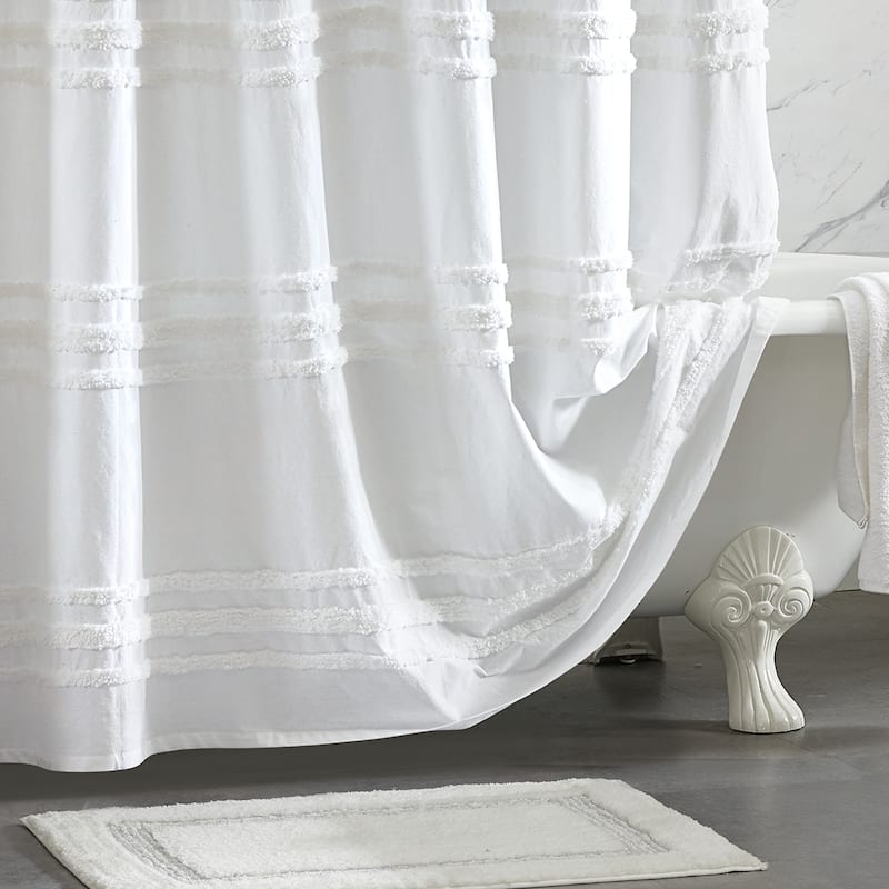 DKNY Chenille Stripe Shower Curtain