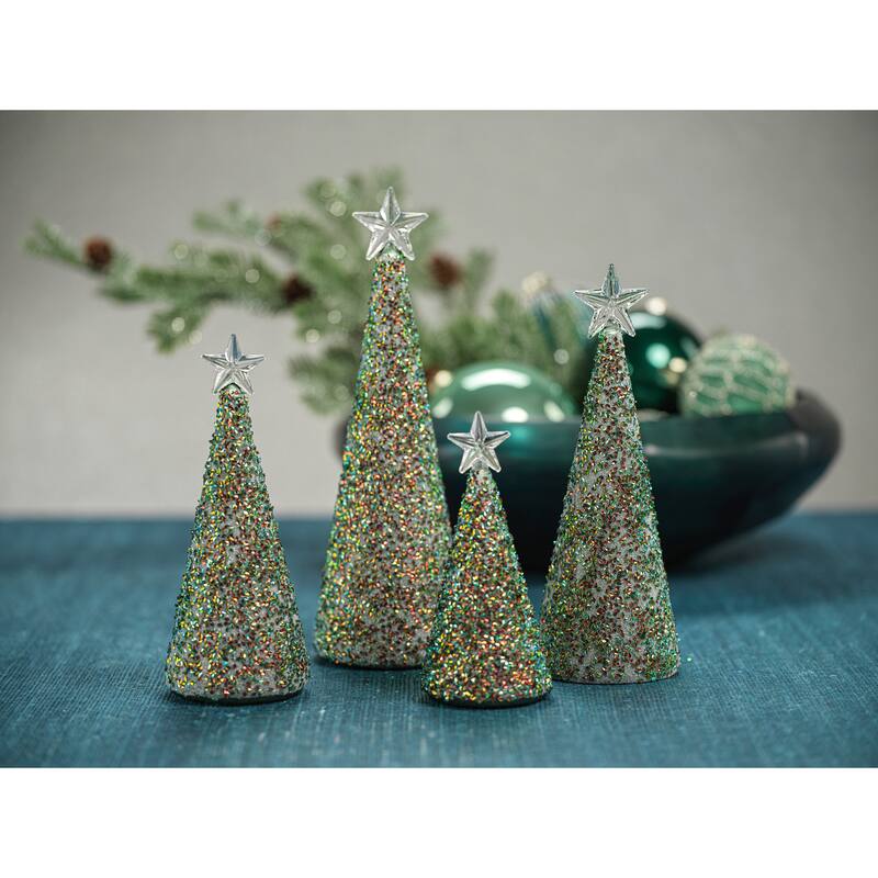 Twinkle LED Deco Christmas Trees, Set of 2