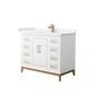 Option White, Bronze Trim, Carrara Cultured Marble Top