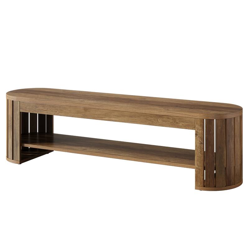 Wood Entryway Shoe Bench, Shoe Storage Bench, Bedroom Entrance Living Room End of Bed Stool Accent Bench
