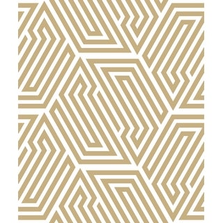 Geometric Tan Abstract Peel and Stick Wallpaper - 24'' W x 10' L