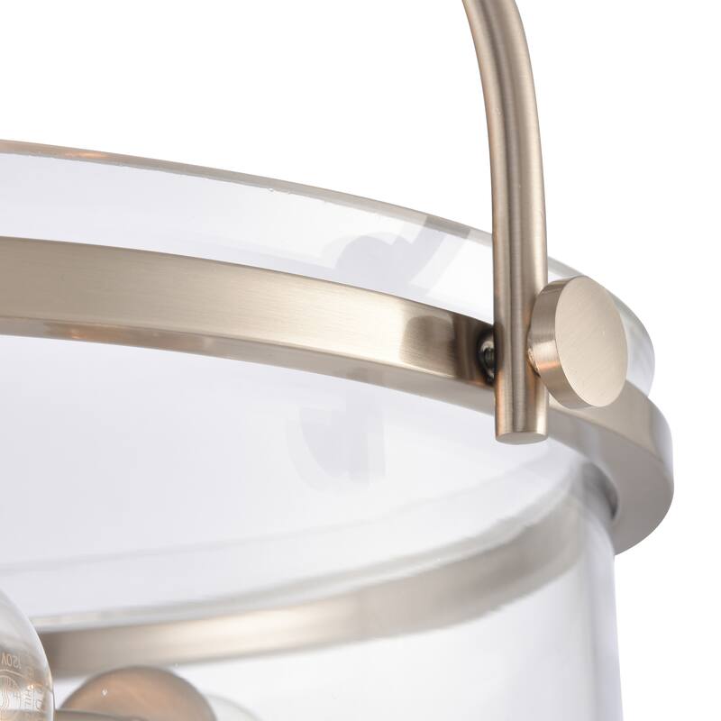 Elk Home Wentworth 17'' Wide 3-Light Semi Flush Mount - Matte Black