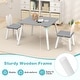 preview thumbnail 6 of 8, Gymax 3 Pieces Kids Table & Chairs Set Children Wooden Furniture Set