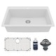preview thumbnail 17 of 59, Karran QT-812 Top Mount 33 in. Large Single Bowl Quartz Kitchen Sink Kit