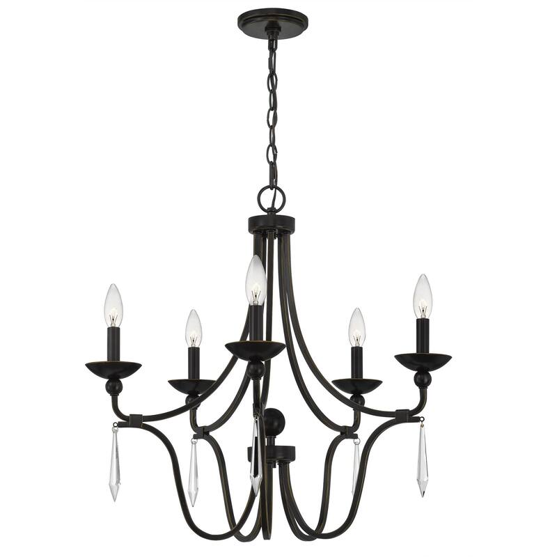 Roseto Rolette 5 Light 25" Wide Chandelier