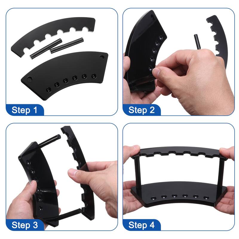 2pcs Pen Holder Stand 6-Slot Vertical and Horizontal Pen Display Stand - 17.5cm x 7cm