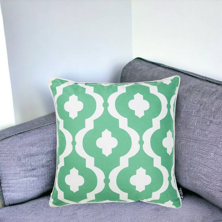 HomeRoots 18" Turquoise Throw Pillow Cover