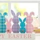 preview thumbnail 9 of 16, Glitzhome Easter Wooden/Metal Tulips/Bunny Family Spring Theme Table Decor