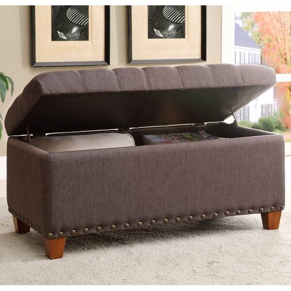 Upholstered Button Tufted Storage Ottoman Bench Bed Bath & Beyond