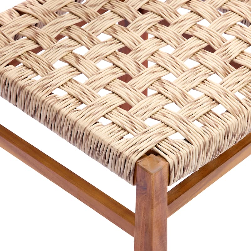 Christopher Knight Home - Norah 7-Piece Outdoor Acacia Wood Dining Set with Woven Wicker Chairs & 70" Rectangular Slat Table