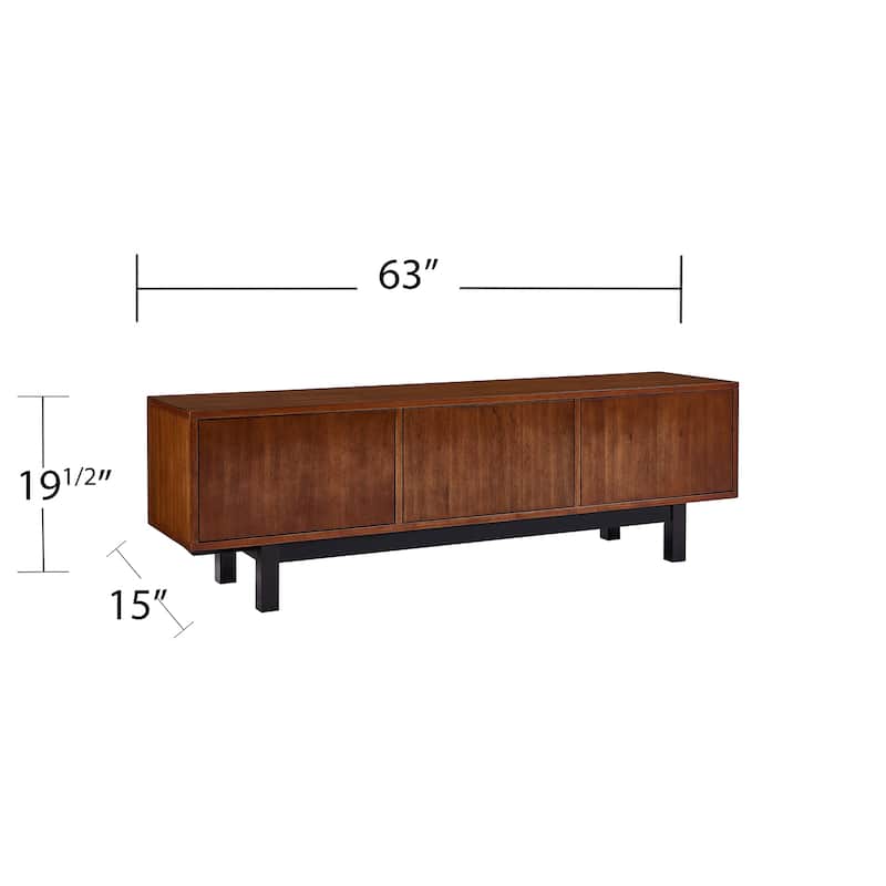 SEI Furniture Walton Tobacco Finish Wood Media TV Stand for TV's up to 70"