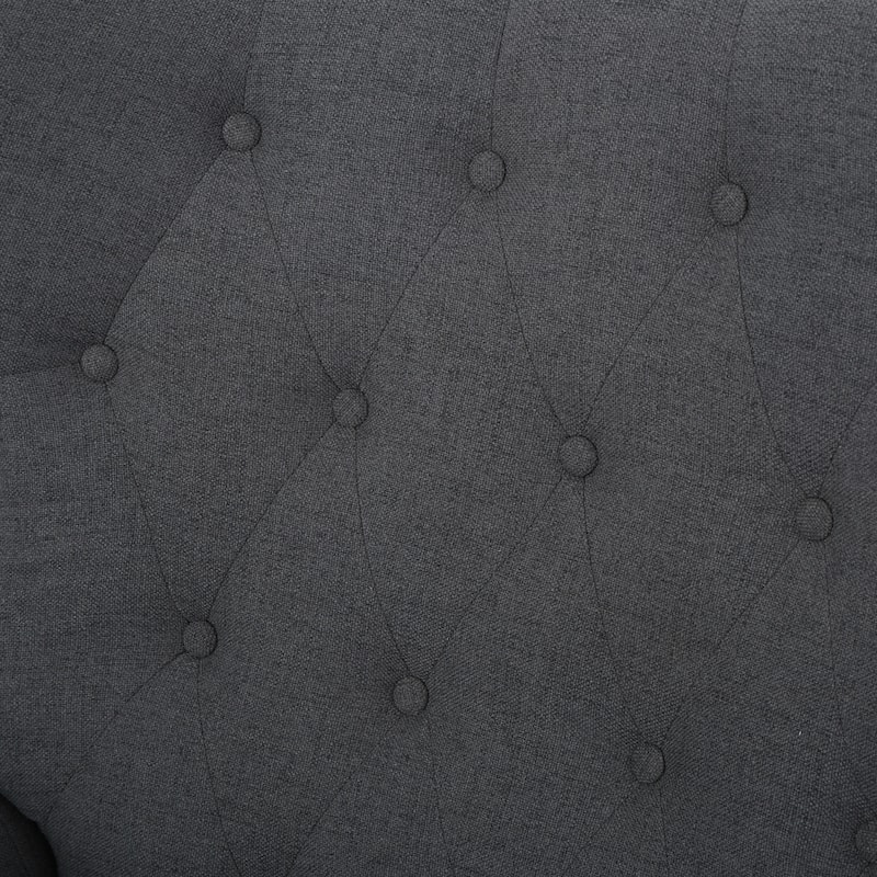 Upholstered Push Back Recliner Chair with Rivet Trim & Wooden Legs, Mid-Century Rolled Arms Lounge Sofa Chair for Living Room