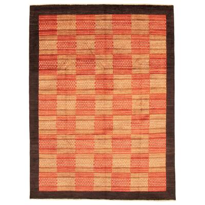 ECARPETGALLERY Hand-knotted Finest Peshawar Ziegler Copper Wool Rug - 8'0 x 10'8