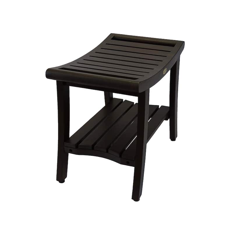 Harmony, 24", Teak Shower Bench, Teak Shower Stool, Teak Bench Shower, Teak Shower Seat, Wooden Shower Bench, Woodland Brown