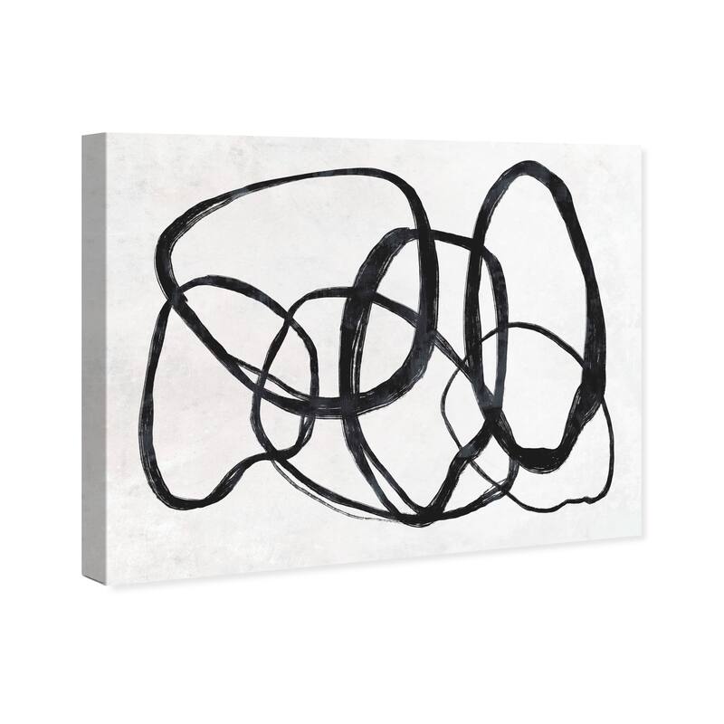Wynwood Studio Canvas Abstract Tangled II Black and Modern & Contemporary Wall Art Canvas Print
