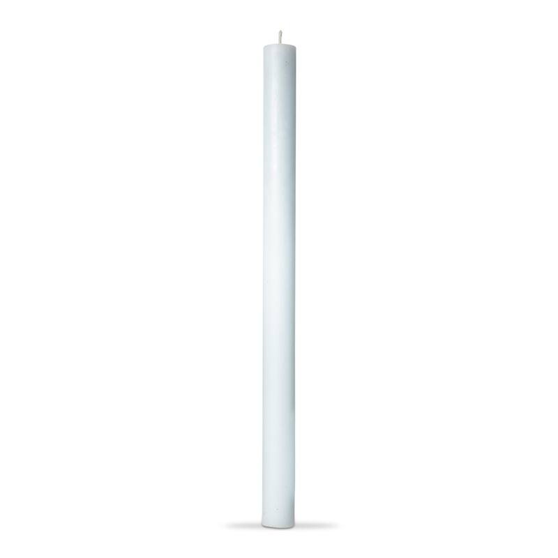 Color Studio 12" Straight Taper Unscented Smokeless Paraffin Wax Candle Light Blue, Burn Time 12 hrs. Set 12