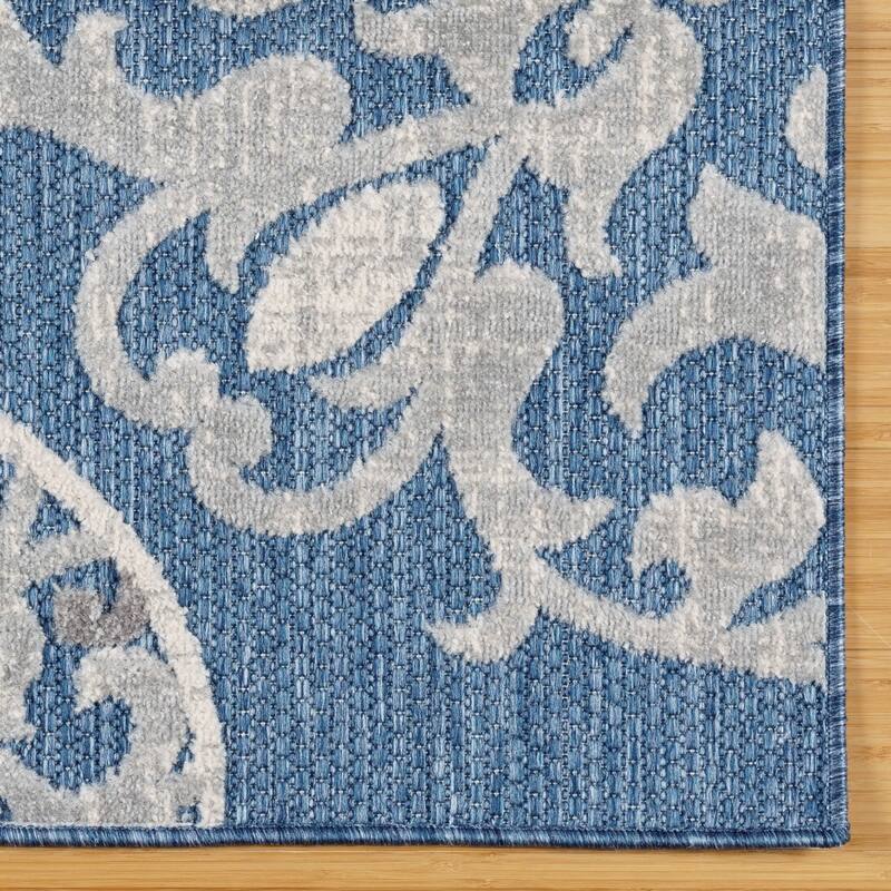 Gertmenian Kalari Modern Bold Multicolored High-Low UV Protected Polypropylene Woven Indoor/ Outdoor Area Rug Collection