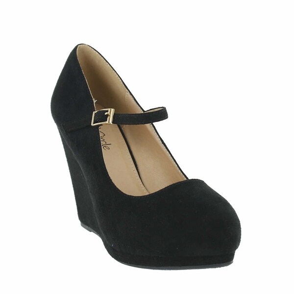 Red Circle Footwear Kanissa Mary Jane Wedge