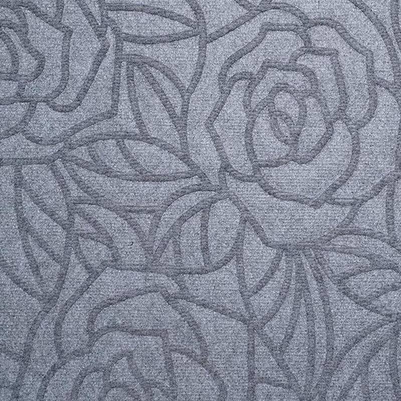 HomeRoots 18" X 30" Gray Floral Outdoor Polypropylene Door Mat - 18' X '30
