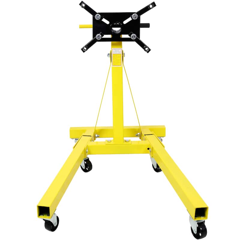 Folding Engine Stand 2000 LBS Capacity, Motor Hoist 360 Degree Adjustable Mounting Head Dolly Mover Auto Repair Rebuild Jack