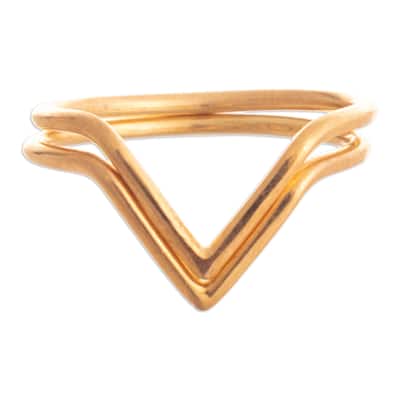 Novica Handmade Wedding Dreams Gold Plated Cocktail Rings (Pair)