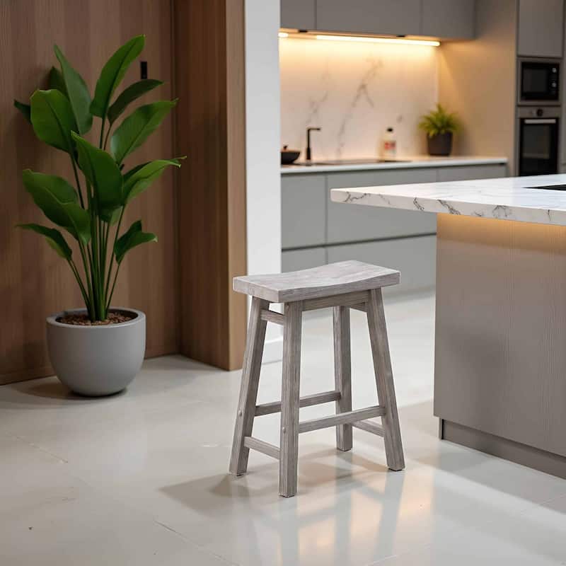 Sonoma Backless Saddle Stool - Single - Grey - Counter Height