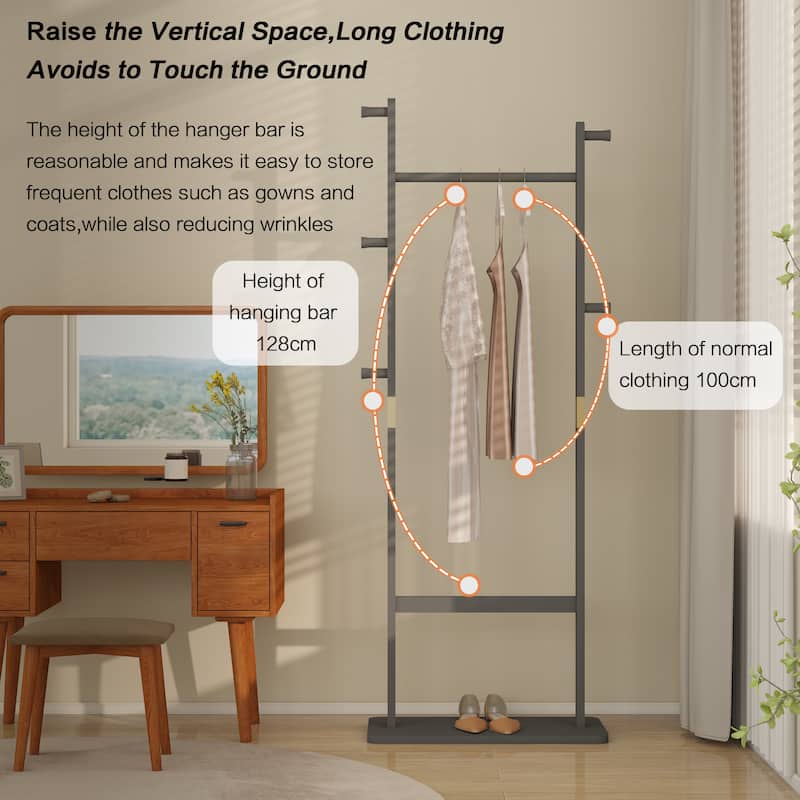 Coat Racks Solid Wood Hanger 23.6* 11*64.1in Solid Environmental Protection Easy To Assemble