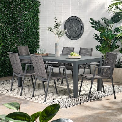 Lazuli Aluminum Outdoor 7-piece Dining Set by Christopher Knight Home