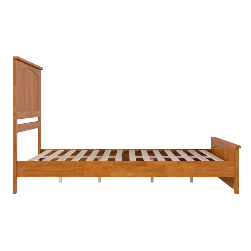 Naples Solid Wood Low Profile Platform Bed with Matching Footboard
