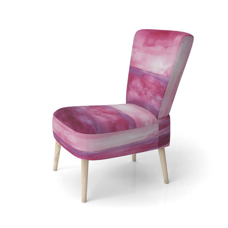 Designart "Coast Blue Sea Waves Watercolour" Upholstered Abstract Accent Chair - Modern Arm Chair For Bedroom