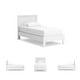 preview thumbnail 5 of 10, Signature Design by Ashley Hallityn White Panel Headboard Platform Bed