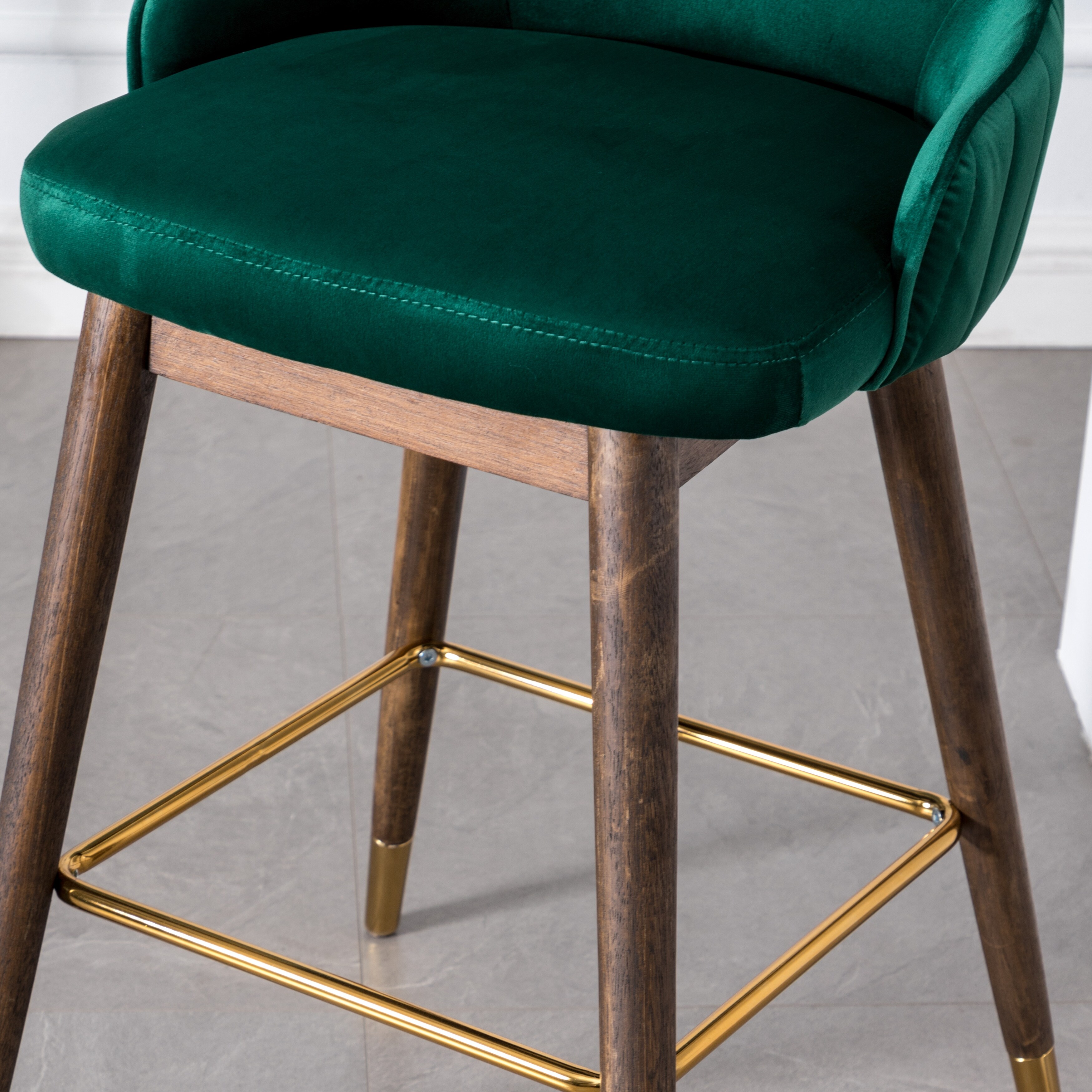 Leland Fabric Upholstered Counter Height Wingback Stools Set of 2 Green Bed Bath Beyond 36702406